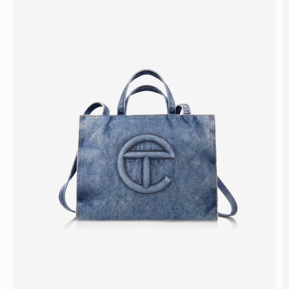 Telfar Handbags - Telfar Blue Denim Tote Bag